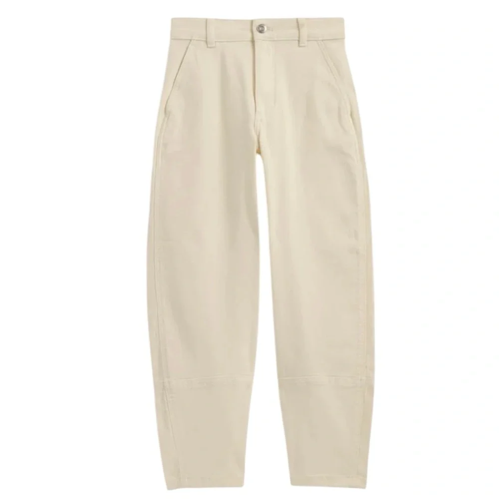 Everlane The Utility Barrel Pant Cream Denim High Rise Size 16
